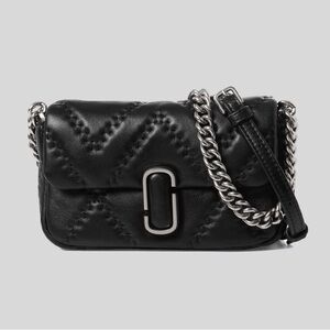 MARC JACOBS The Quilted Leather J Marc Mini Bag in Black | 3 in 1